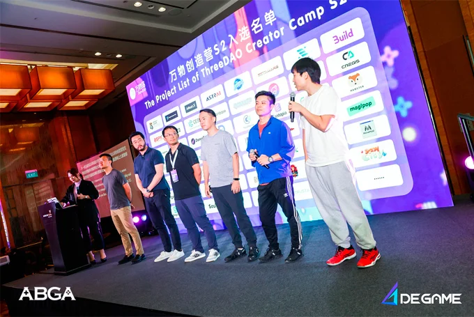 Web3 Gaming Summit 2023, exposición de proyectos del campamento de creadores ThreeDAO por ABGA y DEGAME